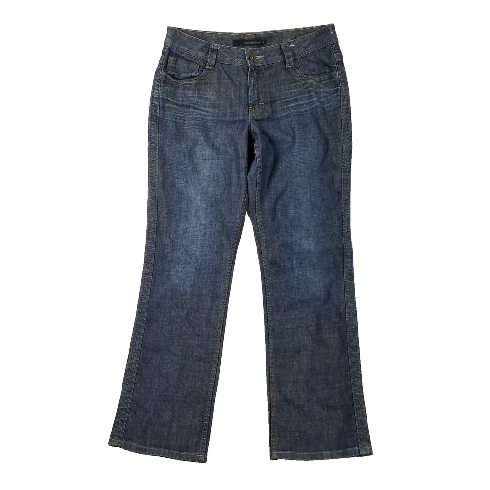 Calvin Klein Jeans Womens 12 Lean Bootcut Denim Stretch Classic Pockets